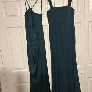 Azazie Black Spaghetti Strap Maxi Gown